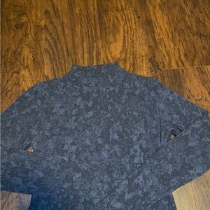 lululemon athletica Dark Blue Patterned Long Sleeve Top